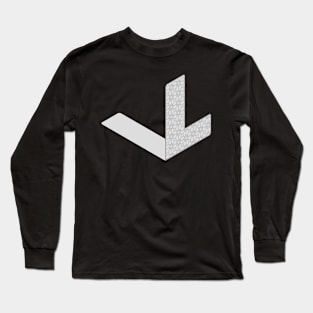 Isometric Alphabet Letter, Letter L Long Sleeve T-Shirt